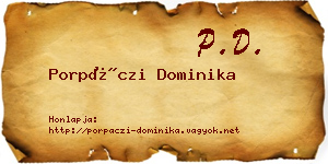 Porpáczi Dominika névjegykártya